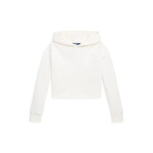 Polo Ralph Lauren Kids Waffle-Knit Boxy Hooded Tee (Big Kids) (Nevis) Girl's Clothing