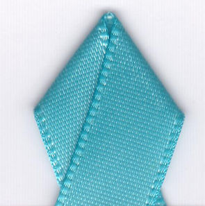 R074300060317100Y .25 in. Single-Face Satin Ribbon 100 Yards - Misty Turquoise