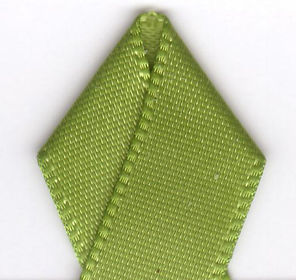 R074300120548100Y .5 in. Single-Face Satin Ribbon 100 Yards - Kiwi