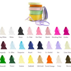 R074400090370100Y .38 in. Double-Face Satin Ribbon 100 Yards - Navy