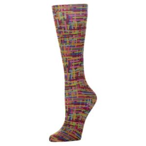 RedMoby Celeste-Stein-CMPSQ-2226 Womens 8-15 mmHg Compression Sock - Queen - Color Grid