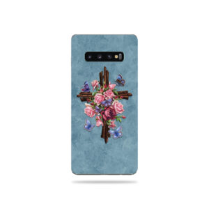 SAGS10-Rose Cross Skin for Samsung Galaxy S10 - Rose Cross