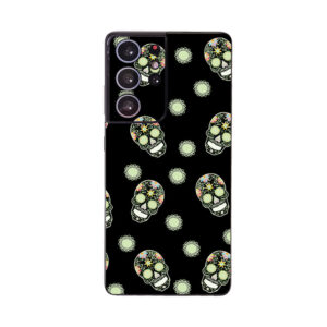 SAGS21UL-Nighttime Skulls Skin Compatible with Samsung Galaxy S21 Ultra - Nighttime Skulls