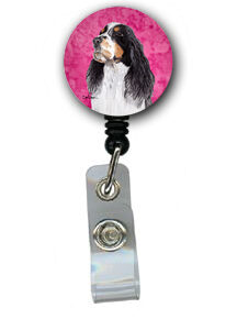SC9134PK-BR Springer Spaniel Retractable Badge Reel Or Id Holder With Clip
