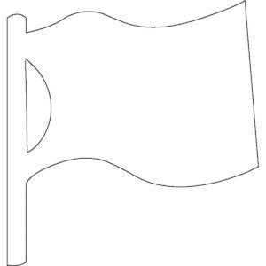 SE-0947 4.5 x 4 in. Small Single Color Sticky Shape Notepad, Flag - 50 Sheets per Pack