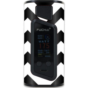 SIFUDUO-Black Chevron Skin for Sigelei Fuchai Duo-3 Vape 2-Battery Cover - Black Chevron