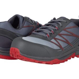 SKECHERS Work Puxal ESD Composite Toe (Gray/Red) Men's Shoes