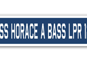 SSN-Horace A Bass Lpr 124 4 x 18 in. A-16 Street Sign - USS Horace A Bass LPR 124