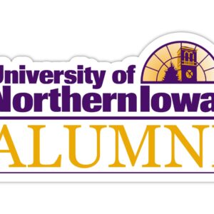 STC4-C-NIA20 ALUM 2pk Northern Iowa Panthers 4 in. Laser Cut Alumni Vinyl Decal Sticker - Pack of 2