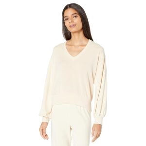 SUNDRY V-Neck Pullover (Ecru) Women's Clothing