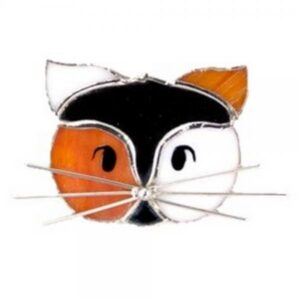 SWITCHJE004 Calico Cat Stained Glass Pin