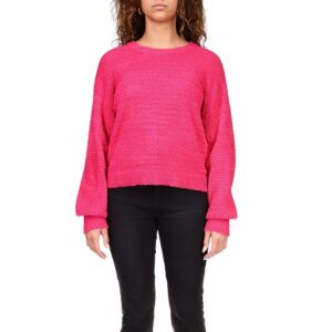 Sanctuary Plush Volume Sleeve Sweater (Power Pink) Women's Clothing
