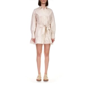 Sanctuary Tiered Shirtdress (Toasted Marshmallow) Women's Clothing