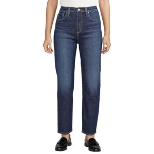 Silver Jeans Co. Highly Desirable High-Rise Slim Straight Leg Jeans L28440RCS340 (Indigo) Women's Jeans