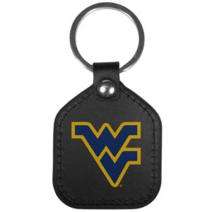 Siskiyou CLKP60 Unisex NCAA West Virginia Mountaineers Leather Square Key Chain - One Size