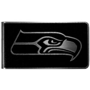 Siskiyou FBKM155 Male NFL Seattle Seahawks Black & Steel Money Clip - One Size