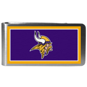 Siskiyou FLMP165 Male NFL Minnesota Vikings Steel Logo Money Clip - One Size