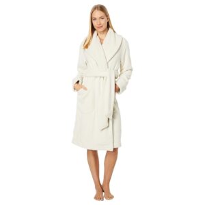Skin Vivienne Recycled Fleece Robe w/ Pocket (Bone) Women's Robe