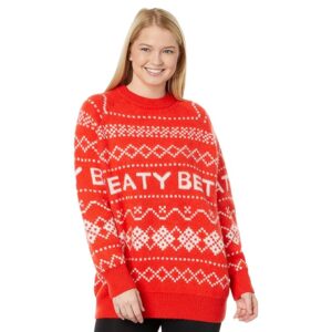 Sweaty Betty Snow Fairisle Sweater (Firebird Orange Fairisle) Women's Sweater