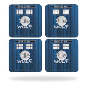 TILESL2-Time Lord Box Skin for Tile Slim Key Finder Wrap Cover Sticker - Time Lord Box - Pack of 4