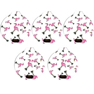 TKRBR-Cool Flamingo Skin for Trackr Bravo Gen 2.5 - Cool Flamingo - Pack of 5