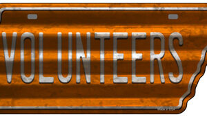 TN-217 5.5 x 12 in. Volunteers Novelty Corrugated Effect Metal Tennessee License Plate Tag