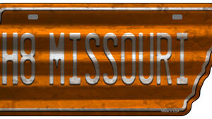 TN-265 5.5 x 12 in. H8 Missouri Novelty Corrugated Effect Metal Tennessee License Plate Tag