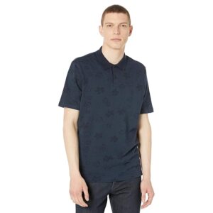 Ted Baker Tyssen Flower Jacquard Polo (Navy) Men's Clothing