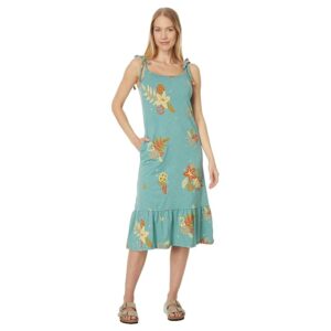 Toad&Co Dandelion Midi Sleeveless Dress (Mineral LG Floral Print) Women's Dress