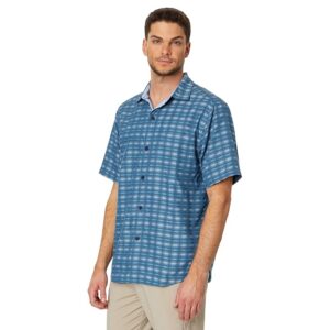 Tommy Bahama Coconut Point Pixel Paradise Camp Shirt (Bluebell) Men's Jacket
