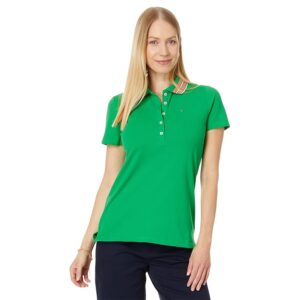 Tommy Hilfiger Solid Polo With Tipping (Fern) Women's Clothing