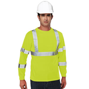 Tri-Mountain Men's 533 Median High-Vis Long-Sleeve Tee