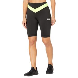 UFC 3/4 Panel Yoga Shorts (Black/Yellow) Women's Clothing