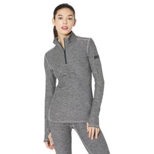 UFC Long Sleeve 1/4 Zip Pullover (Fogged Grey) Women's Clothing