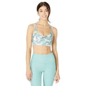 UFC Quartz Print Strappy Sports Bra (Slate Green) Women's Lingerie