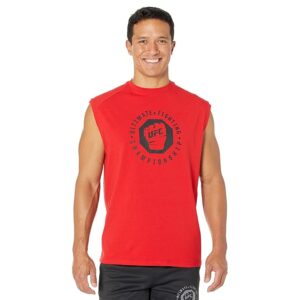 UFC Sleeveless Crew Neck Tee (Red 1) Men's Clothing