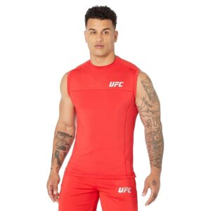 UFC Sleeveless Crew Neck Tee (Red) Men's Clothing