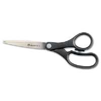 UNV92009 Economy Scissors- Black - 8 Length - Straight Handle - Stainless Steel