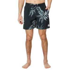 Volcom Baffle 17 Trunks (Black) Men's Swimwear