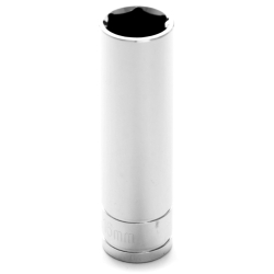 W32416 0.5 in. Drive 6 Point Deep Chrome Socket, 16 mm