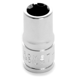 W36207 0.25 in. Drive 6 Point Shallow Chrome Socket, 7 mm