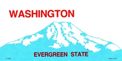Washington State Background Blanks Flat- Automotive License Plates Blanks for Customizing