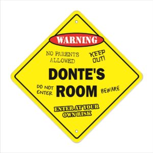 X-Dontes Room 12 x 12 in. Crossing Zone Xing Room Sign - Dontes