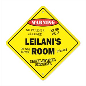X-Leilanis Room 12 x 12 in. Crossing Zone Xing Room Sign - Leilanis