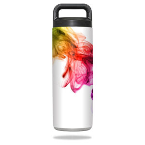 YERABOT18-Rainbow Smoke Skin for Yeti Rambler 18 oz Bottle Wrap Cover Sticker - Rainbow Smoke