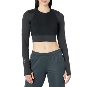 adidas by Stella McCartney TrueStrength Flatknit Long Sleeve HR4510 (Black) Women's Clothing