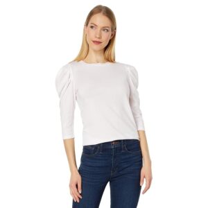 bobi Los Angeles 3/4 Puff Sleeve Top (Blushing) Women's Clothing