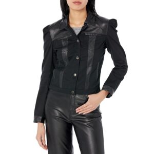 jakett NEW YORK Ariel Twill Burnished Leather (Black) Women's Clothing