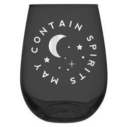 10-04859-439 20 oz Halloween Stemless Wine Glass - May Contain Spirits
