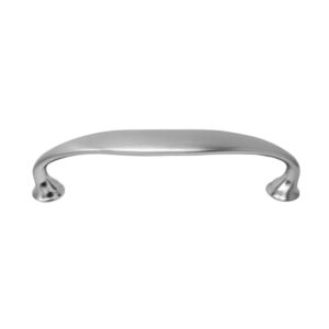 12259 96 mm Laurey Wellington Center to Center Dual Mount Arch Handle Drawer Foot Pull - Satin Nickel